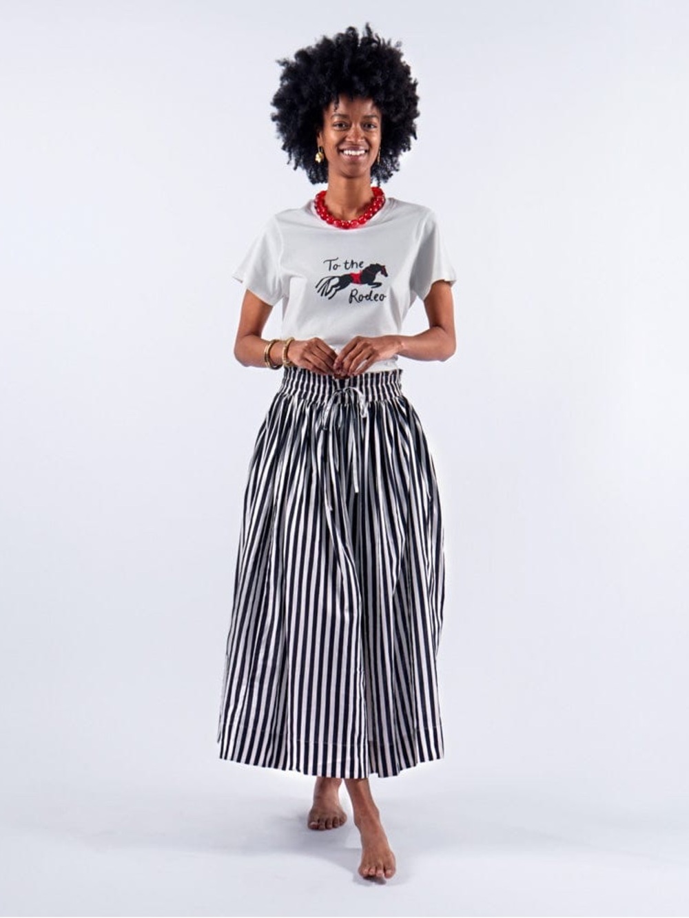 Ink + Alloy Keaton Skirt in Black and Cream